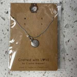 Silver baseball/softball necklace